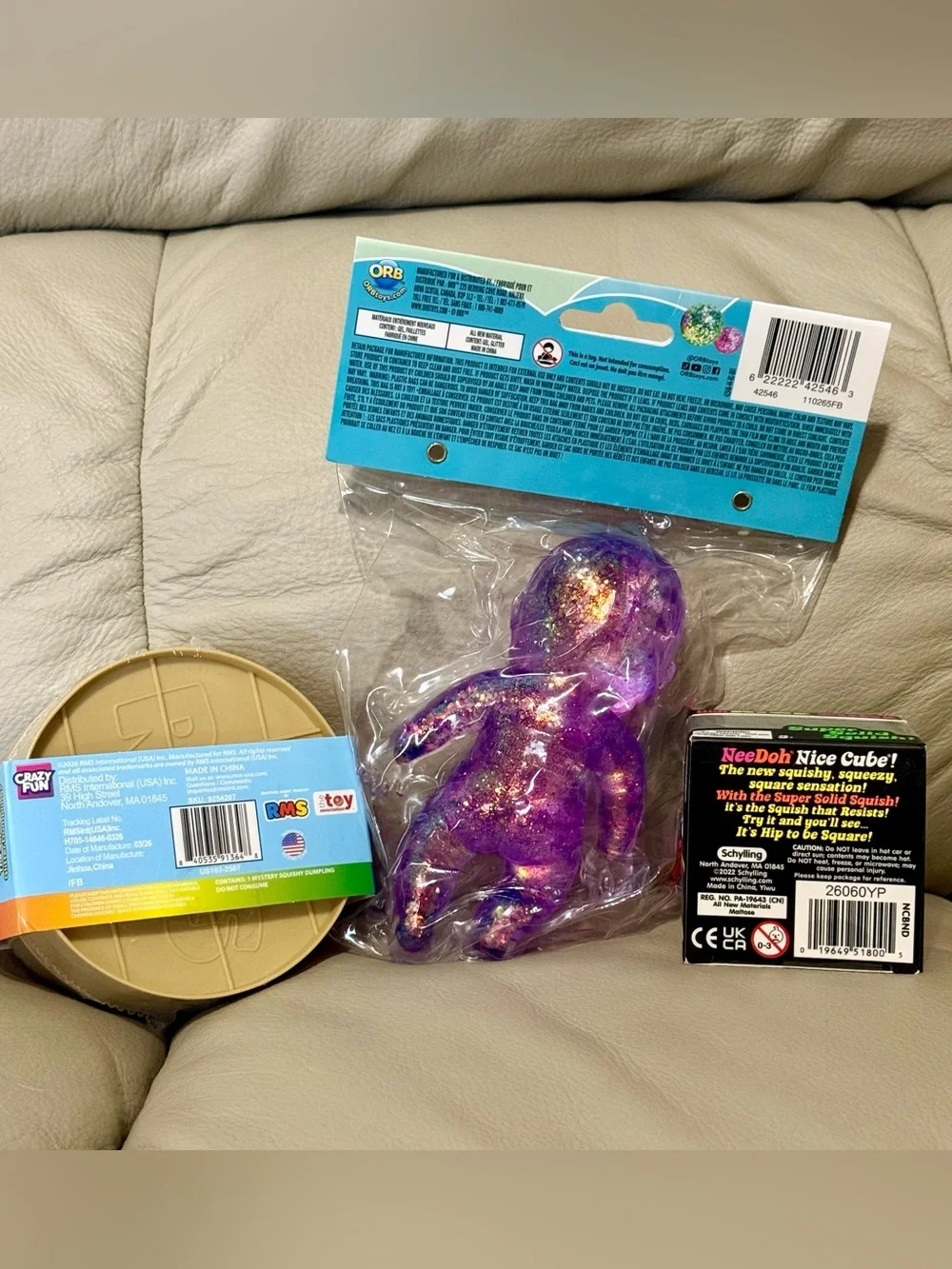 New Blue Nice Cube Super Solid Squishy RMA Glitter Dumpling Sugar Swaps Baby Set